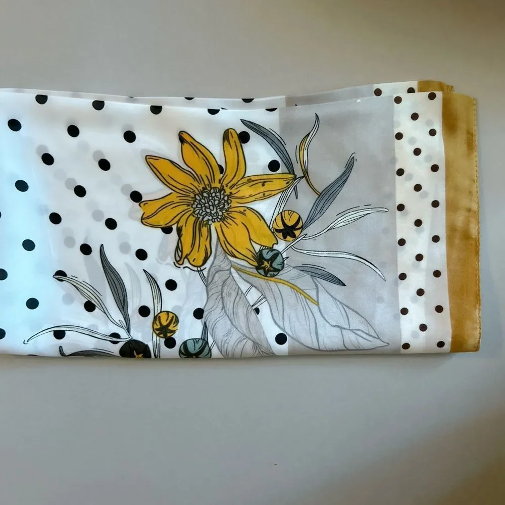 Yellow Floral Scarf S67